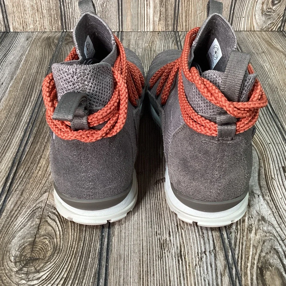 Oboz Womens Lena Mid Hiking Boots Stretch Knit Lace Up Shoes Gray Size 9.5 NEW